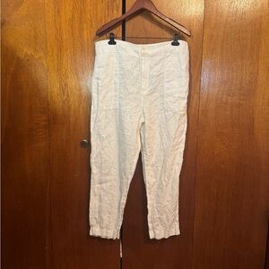 Lauren Ralph Lauren White Linen Pants size 14